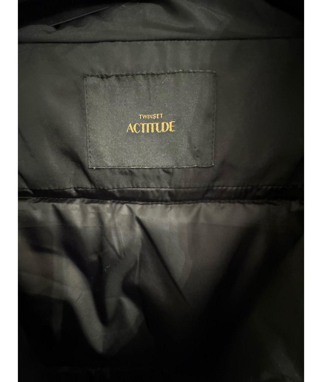 TWIN-SET Черный полиэстеровый жилет, фото 3