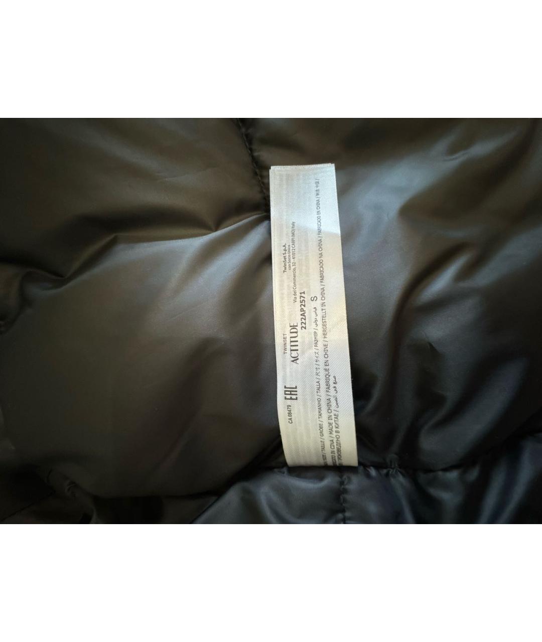 TWIN-SET Черный полиэстеровый жилет, фото 6