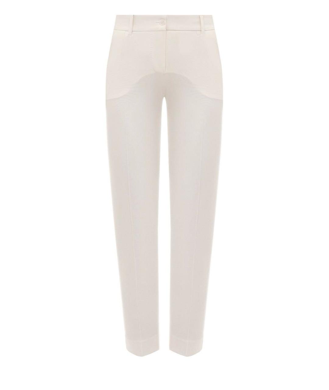 DOLCE&GABBANA Белые шерстяные брюки узкие, фото 1