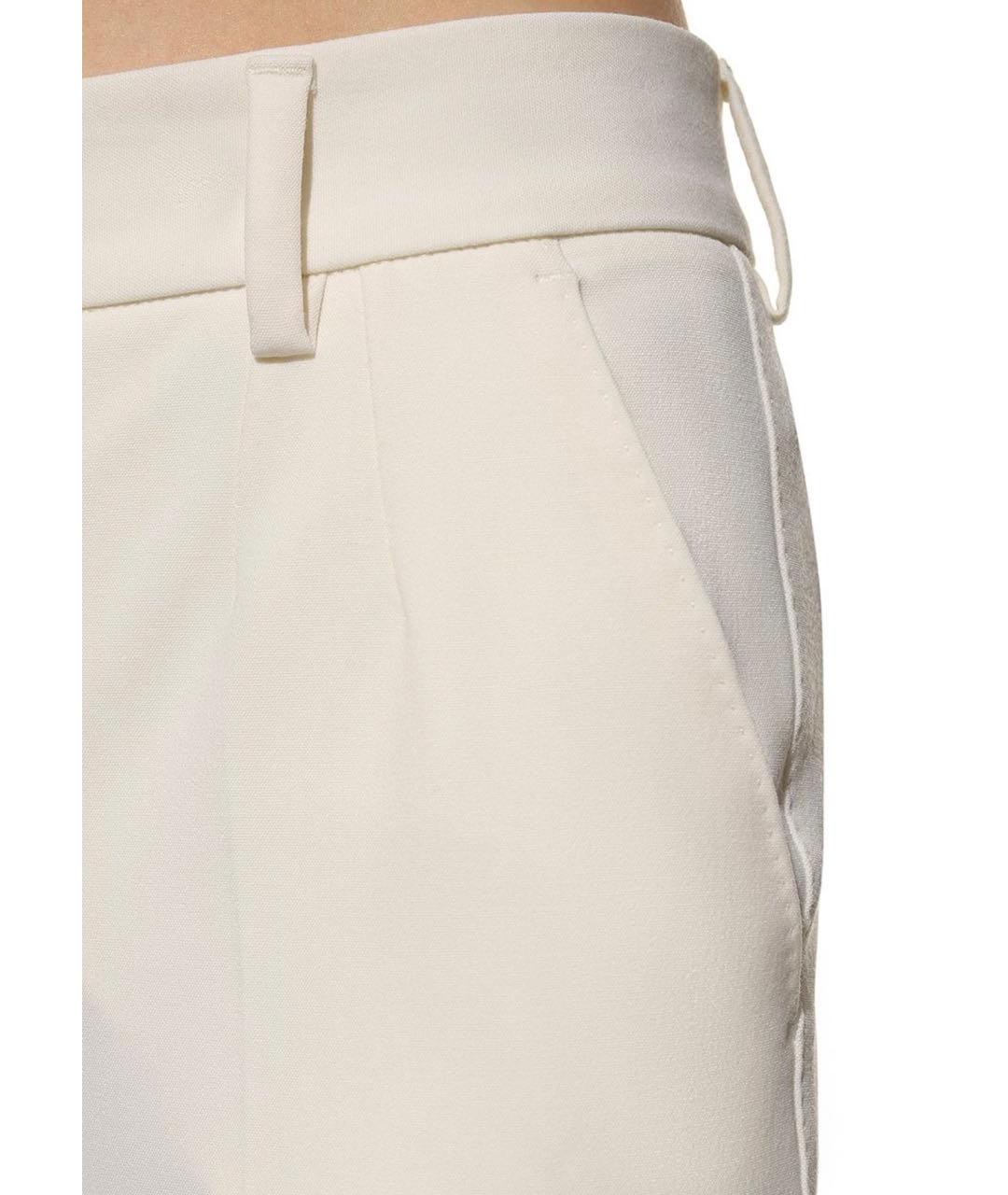 DOLCE&GABBANA Белые шерстяные брюки узкие, фото 4