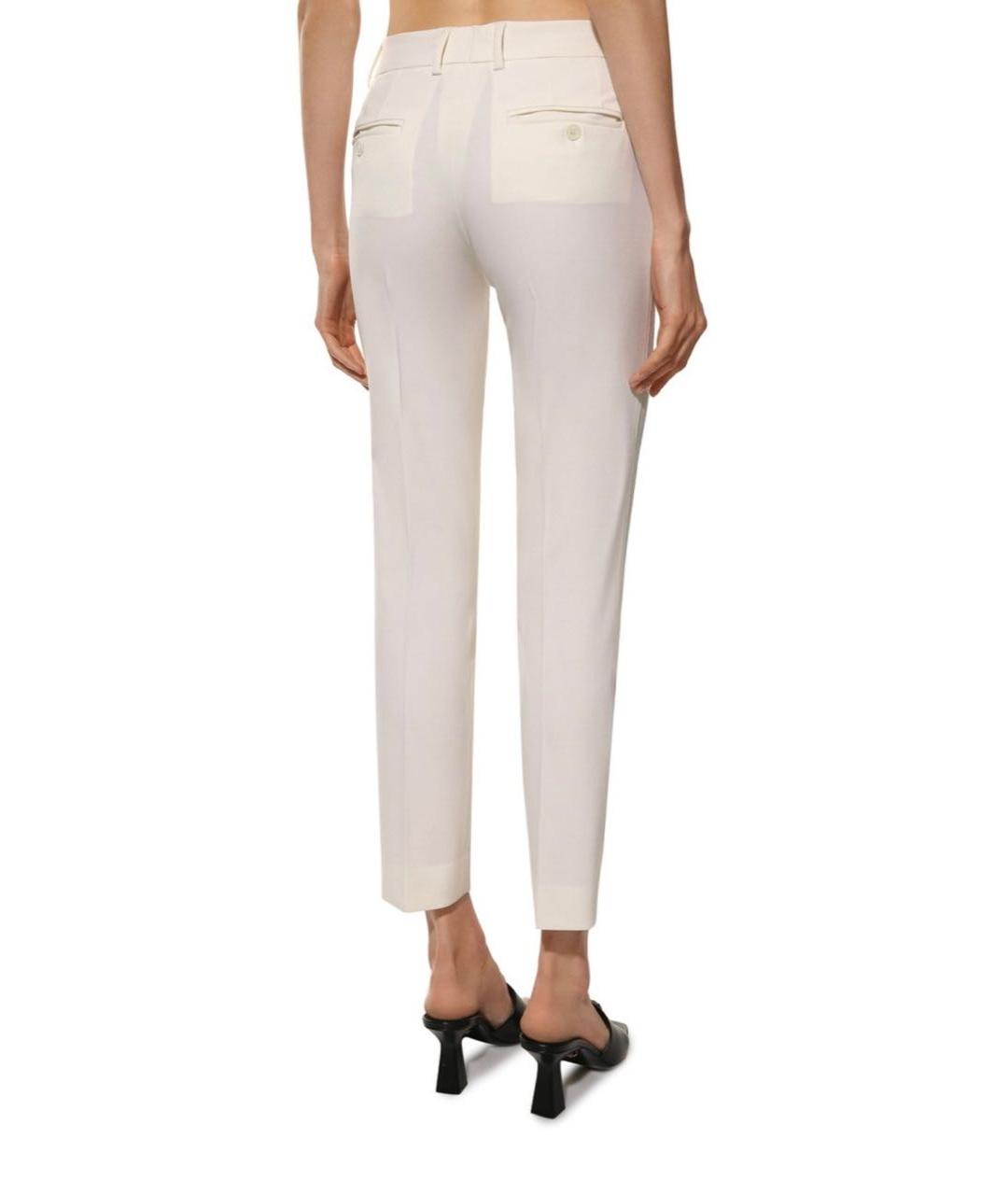 DOLCE&GABBANA Белые шерстяные брюки узкие, фото 3