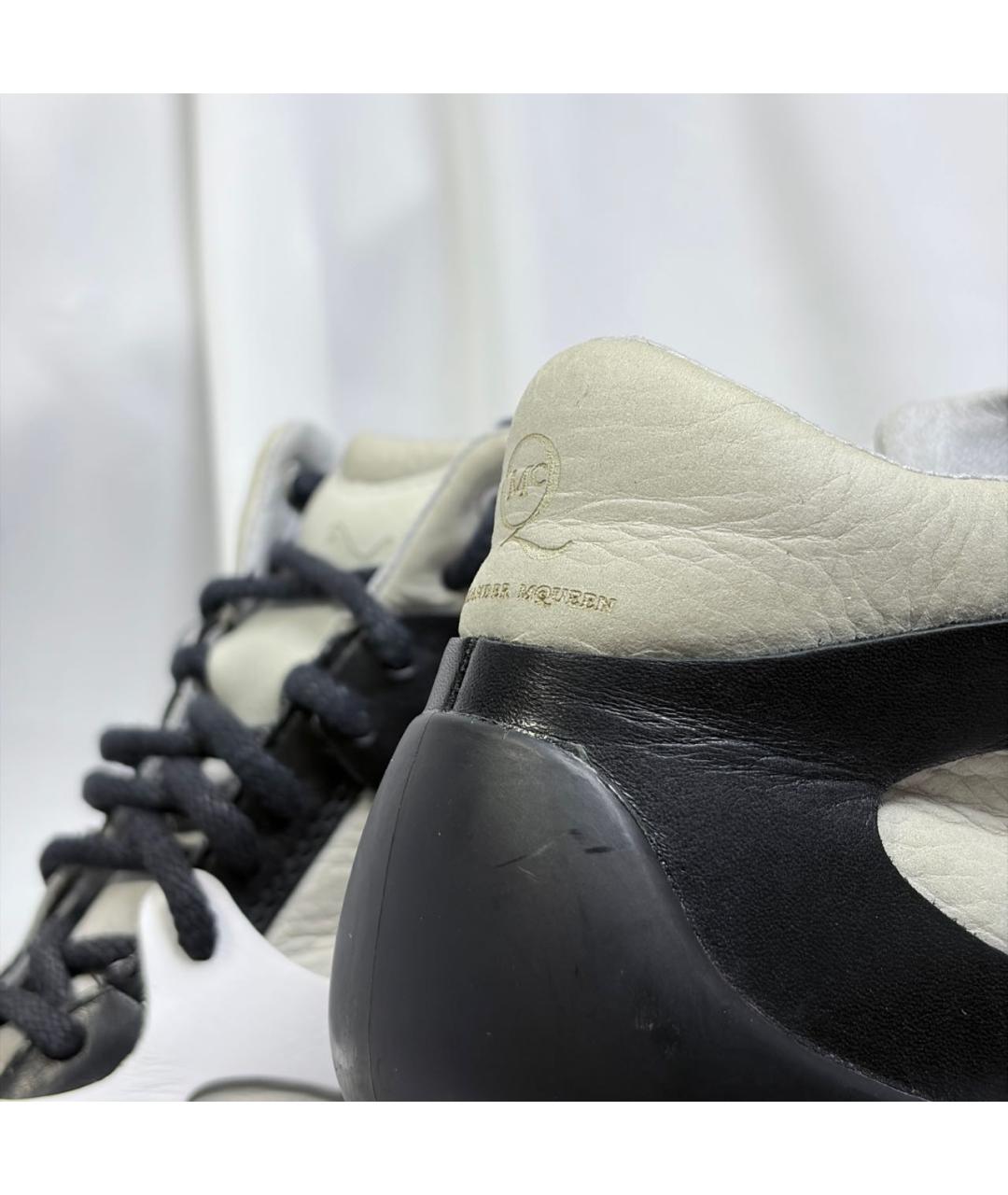 ALEXANDER MCQUEEN Бежевые кожаные ботильоны, фото 4