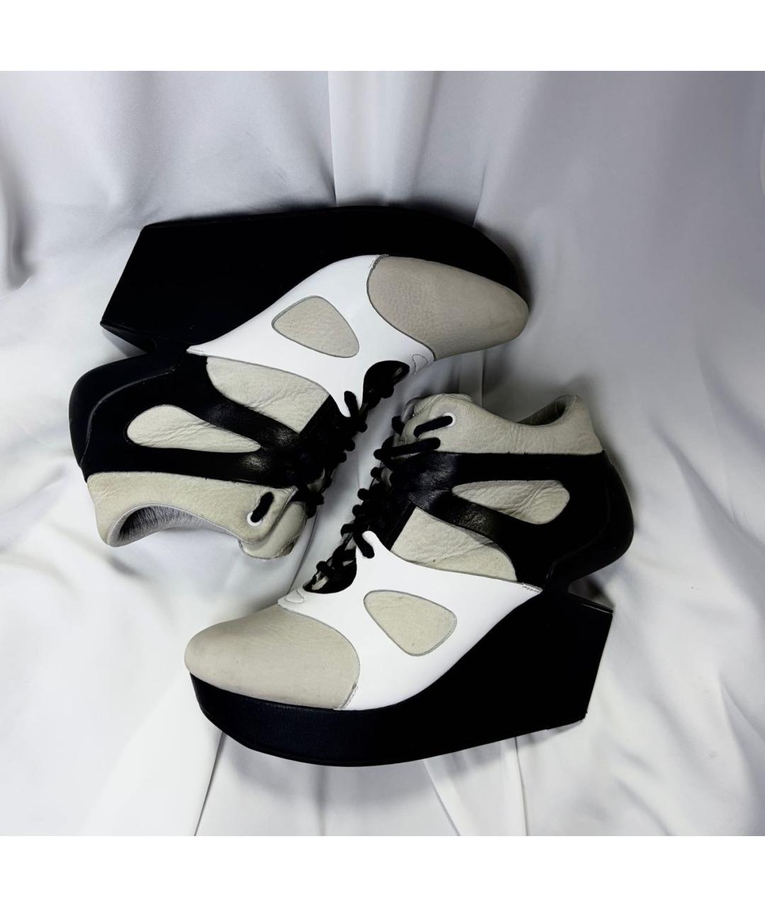 ALEXANDER MCQUEEN Бежевые кожаные ботильоны, фото 9