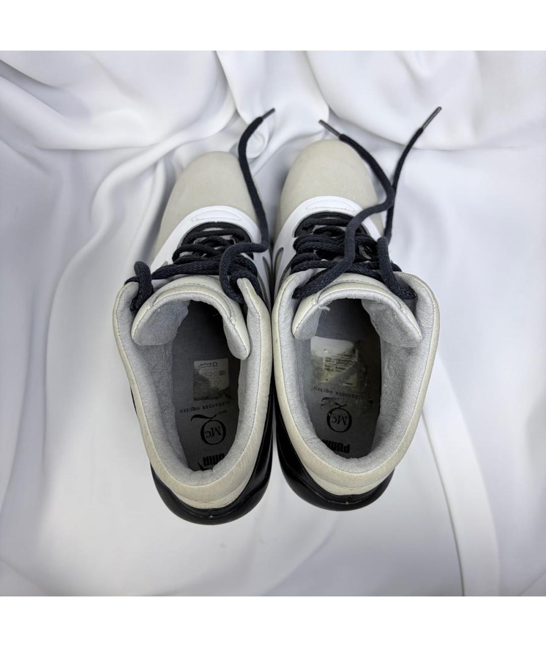 ALEXANDER MCQUEEN Бежевые кожаные ботильоны, фото 5