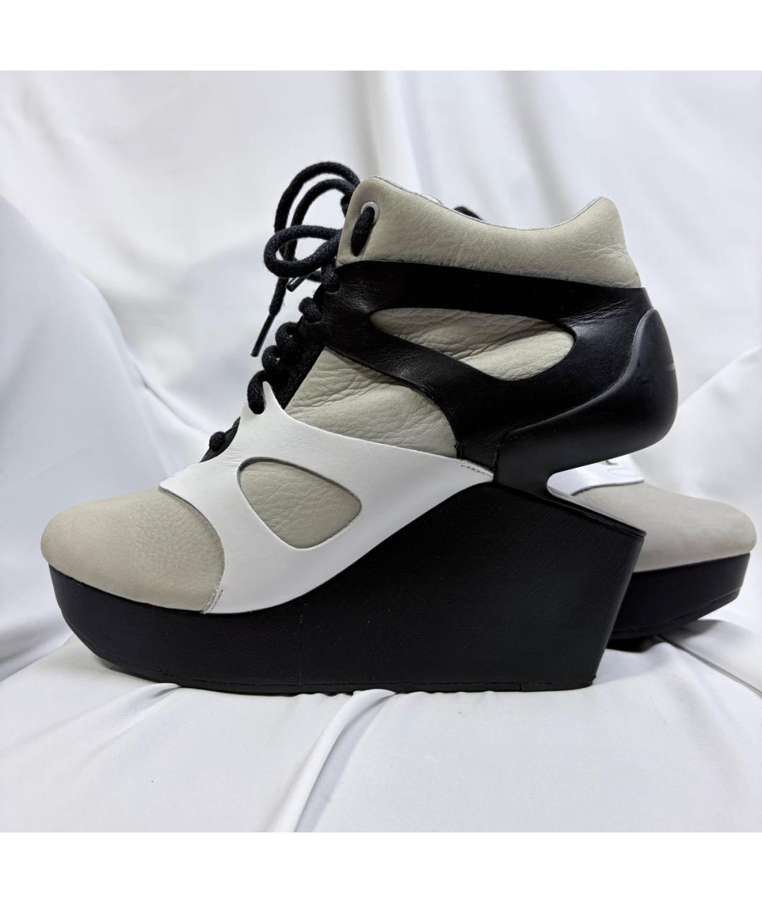 ALEXANDER MCQUEEN Бежевые кожаные ботильоны, фото 7