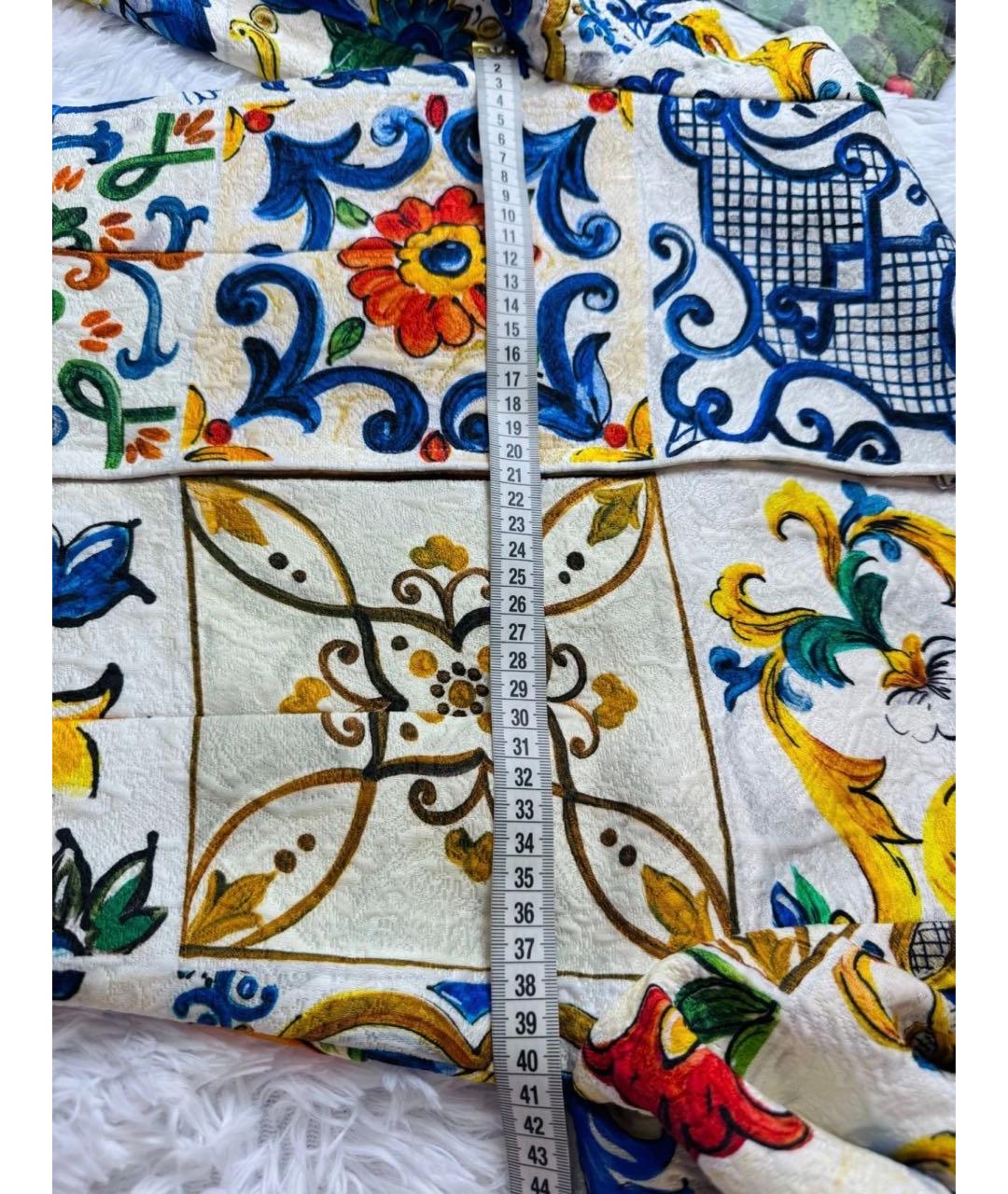 DOLCE&GABBANA Мульти шелковое платье, фото 6