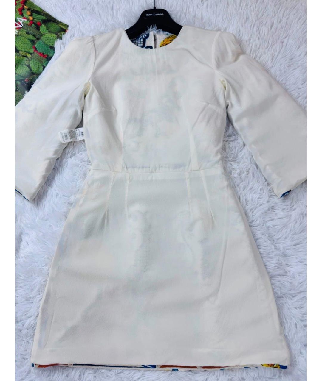 DOLCE&GABBANA Мульти шелковое платье, фото 8