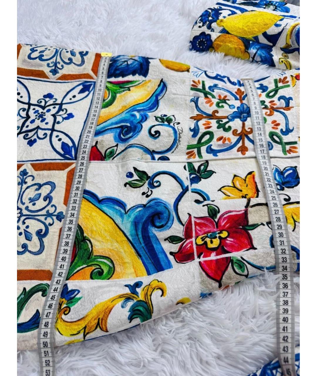 DOLCE&GABBANA Мульти шелковое платье, фото 5