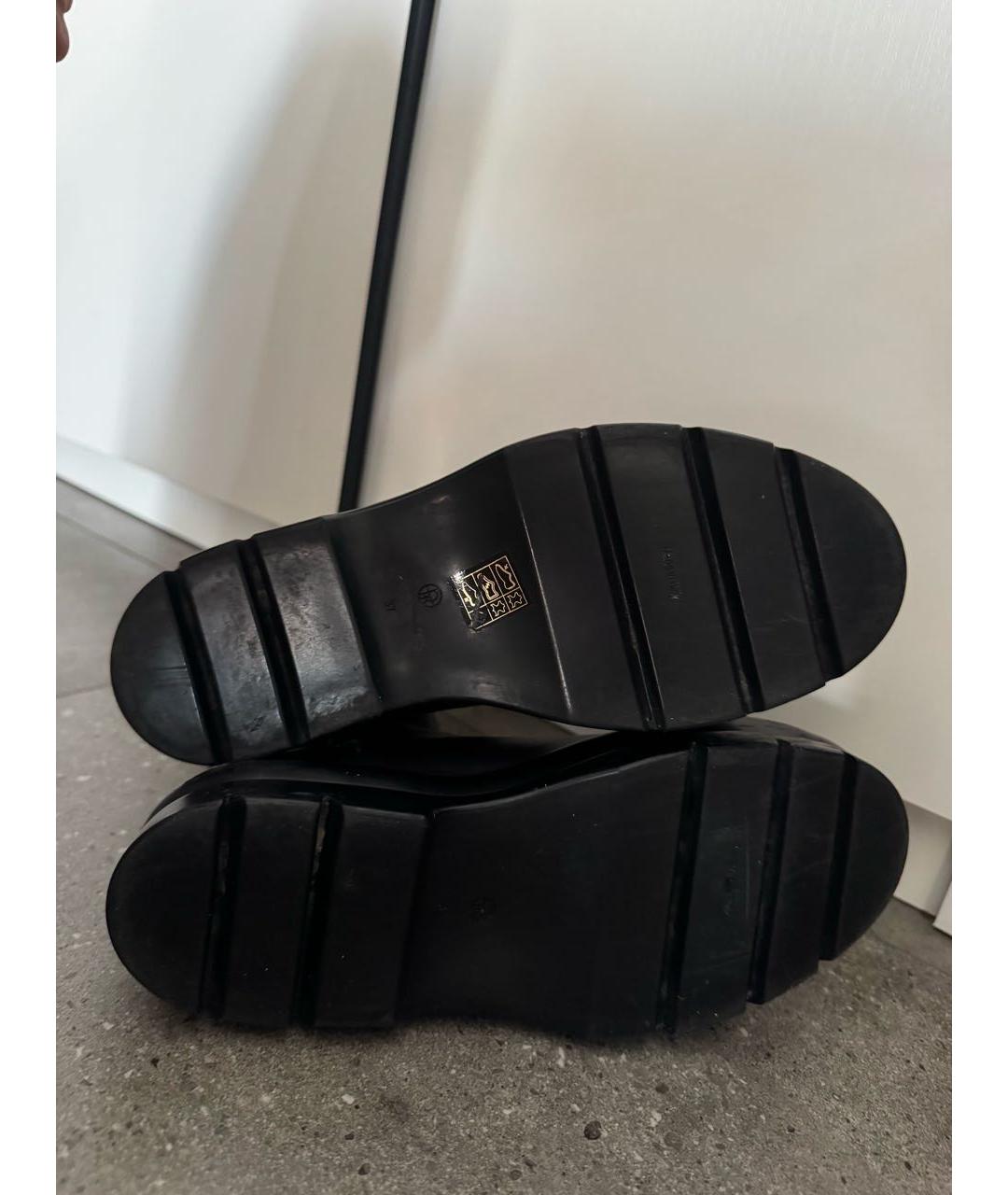 THE ROW Черные кожаные полусапоги, фото 6