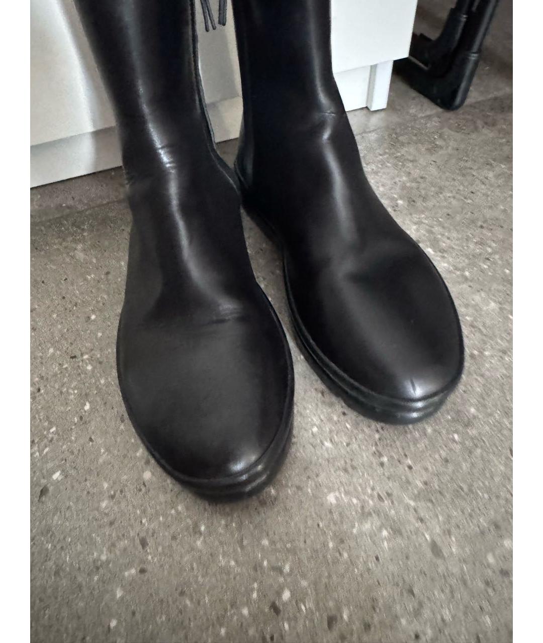 THE ROW Черные кожаные полусапоги, фото 2