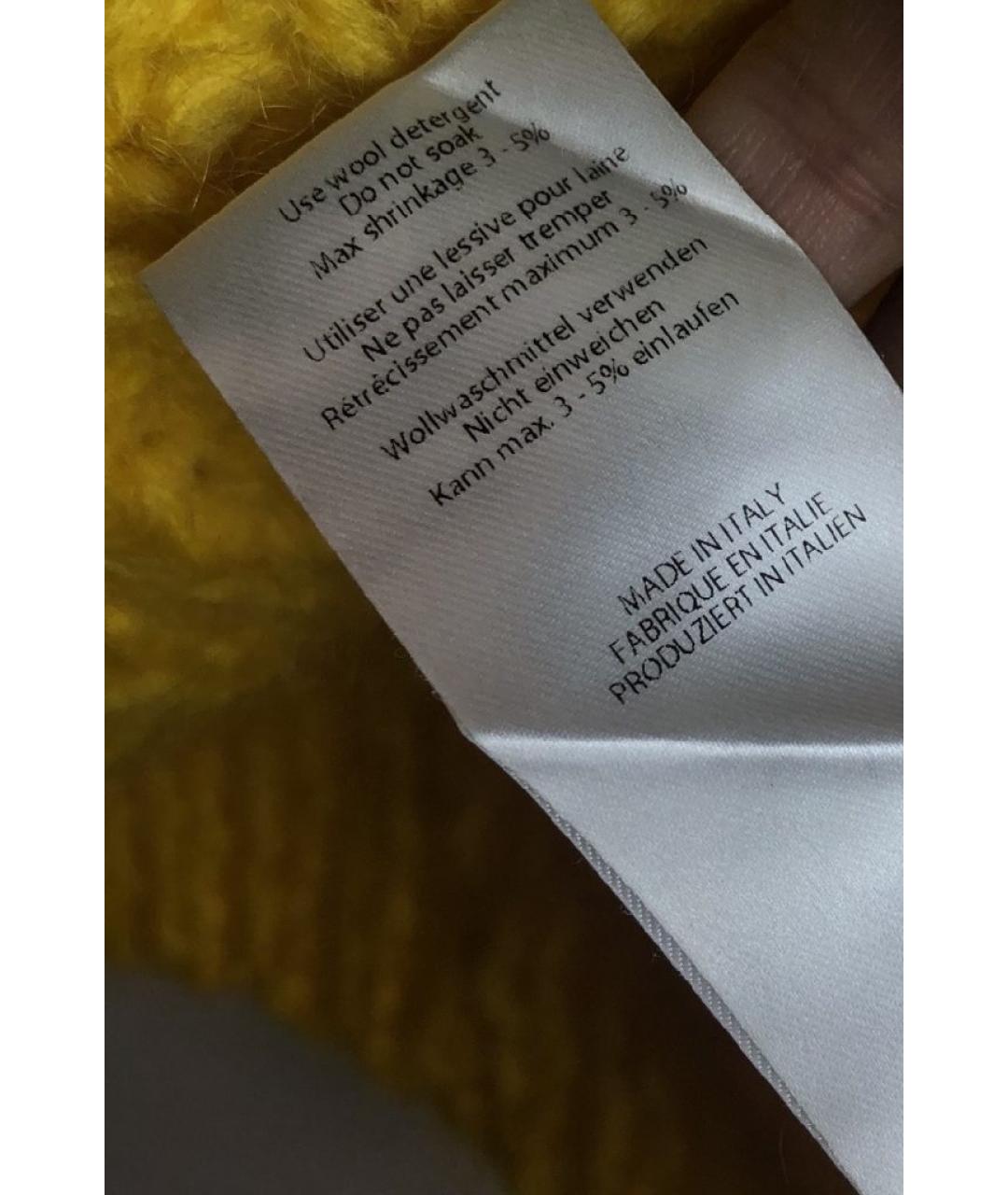 GANNI Горчичный шерстяной джемпер / свитер, фото 6