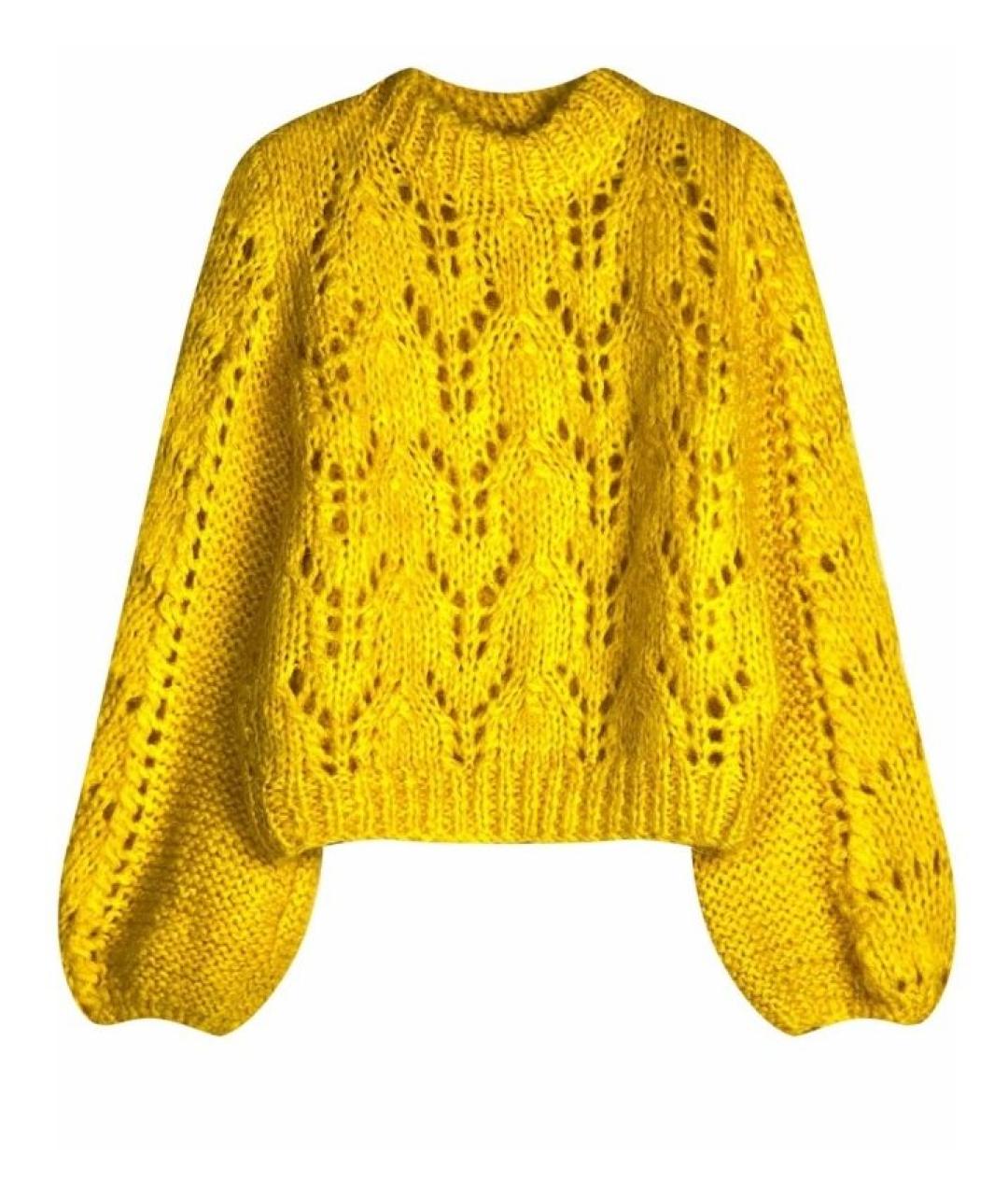 GANNI Горчичный шерстяной джемпер / свитер, фото 1