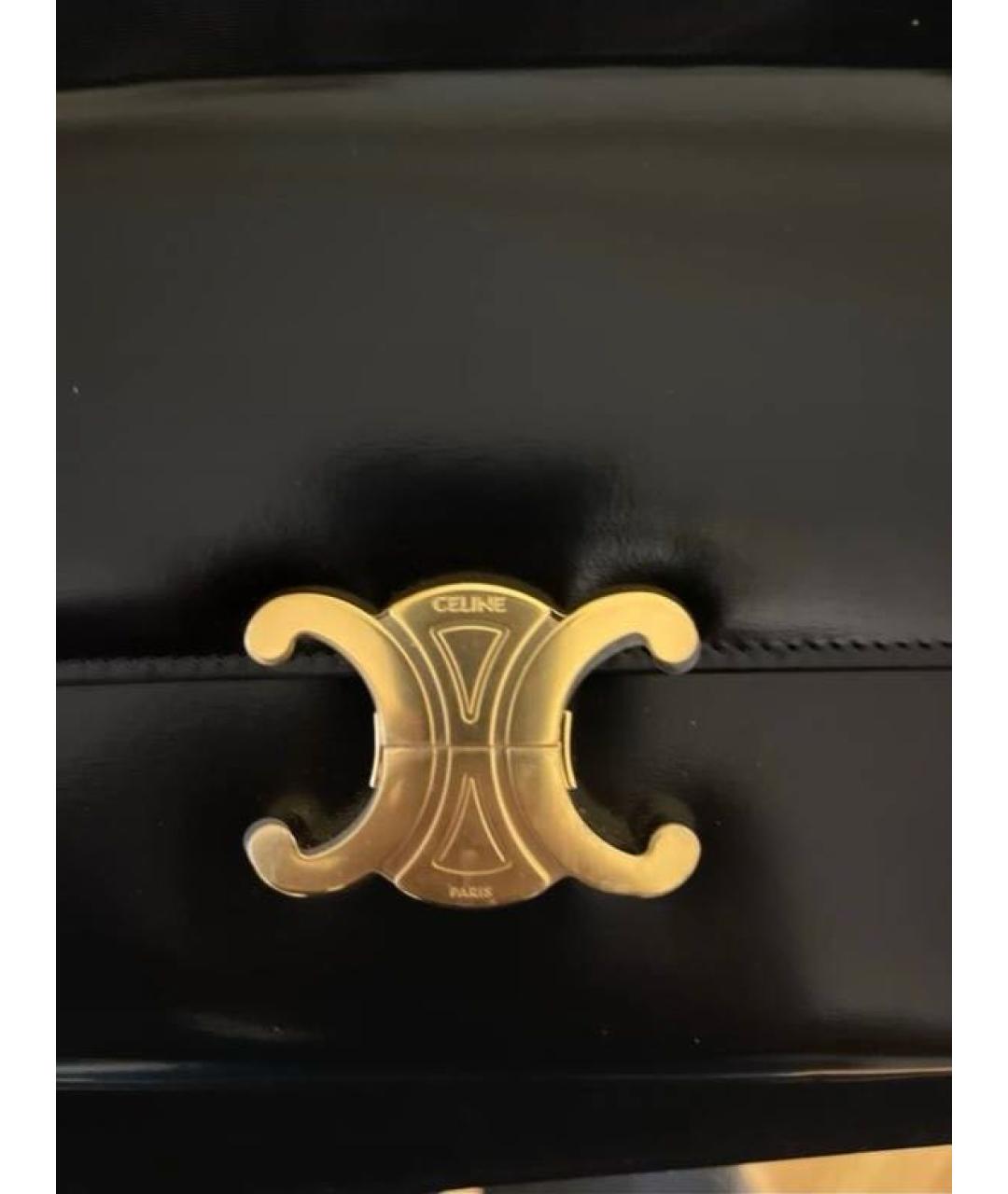 CELINE Черная кожаная сумка через плечо, фото 7