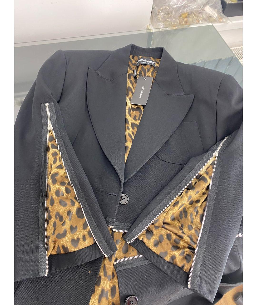 DOLCE&GABBANA Черный шерстяной жакет/пиджак, фото 3