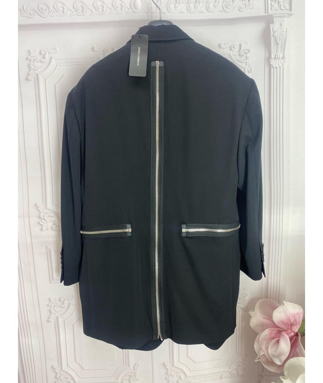 DOLCE&GABBANA Черный шерстяной жакет/пиджак, фото 2