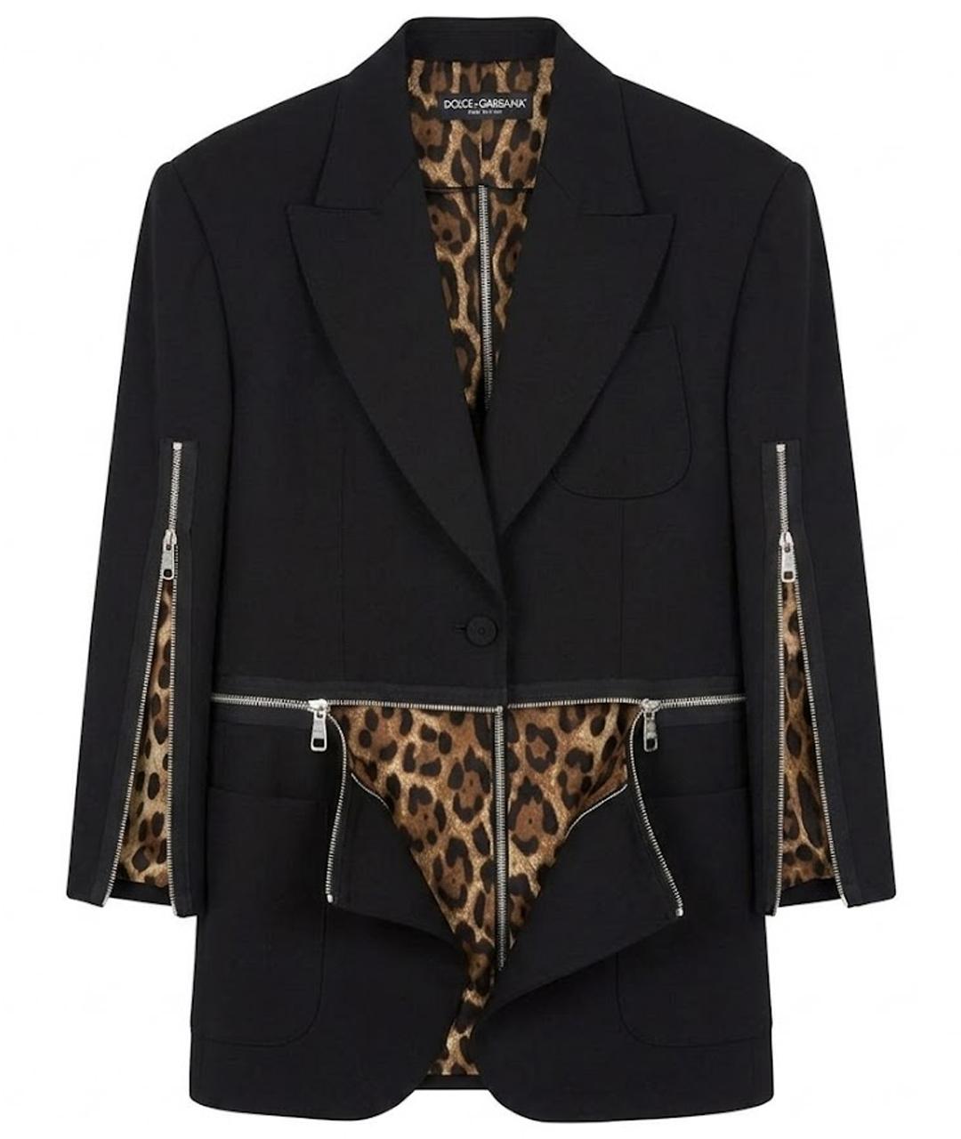 DOLCE&GABBANA Черный шерстяной жакет/пиджак, фото 1