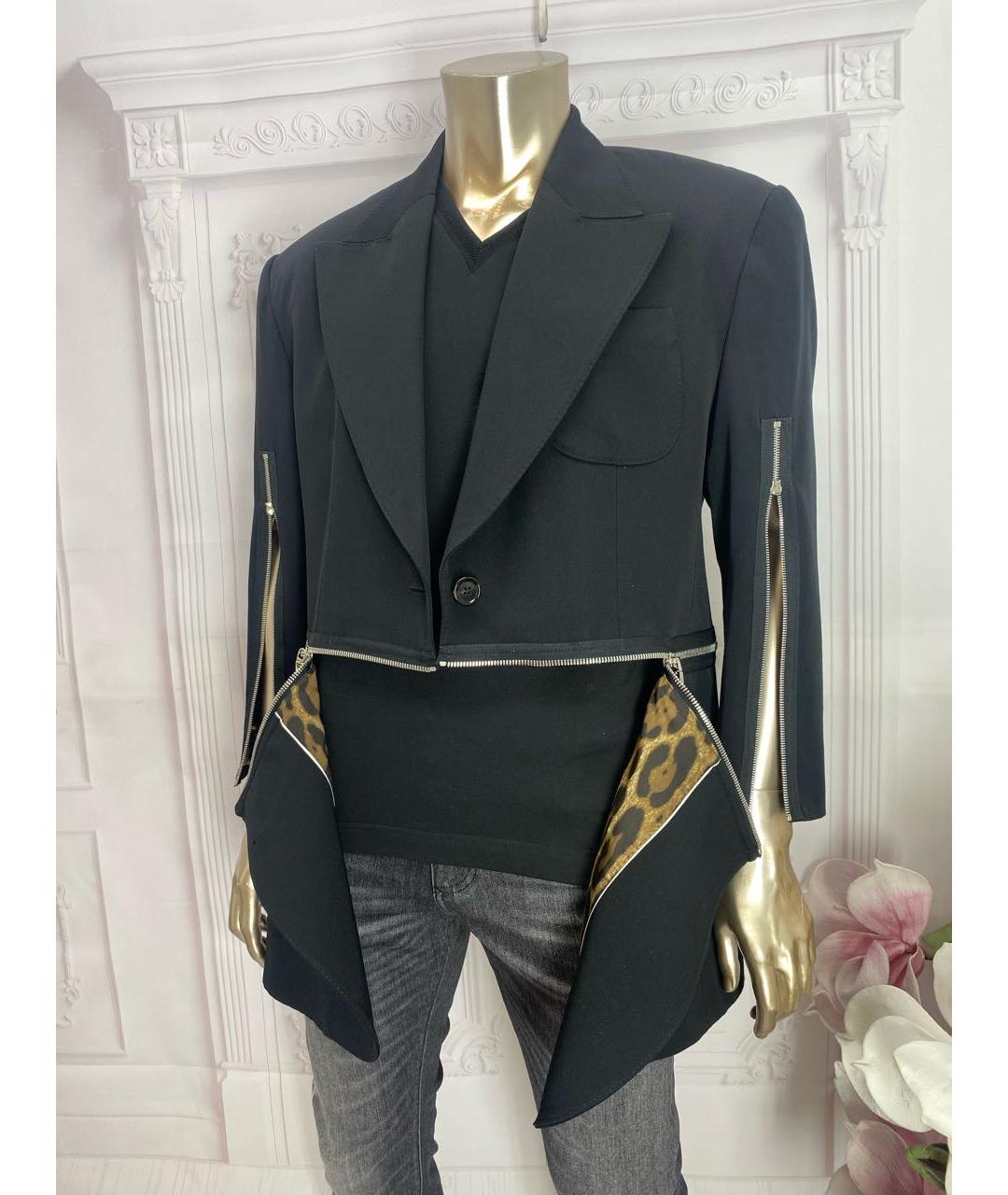 DOLCE&GABBANA Черный шерстяной жакет/пиджак, фото 5