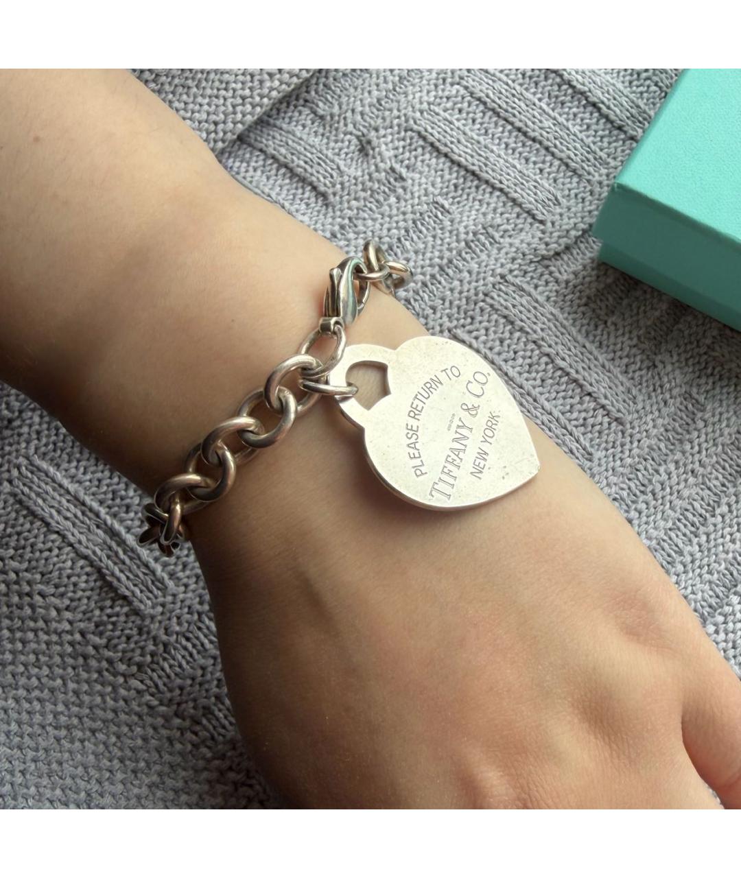 TIFFANY&CO Серебрянный серебряный браслет, фото 5