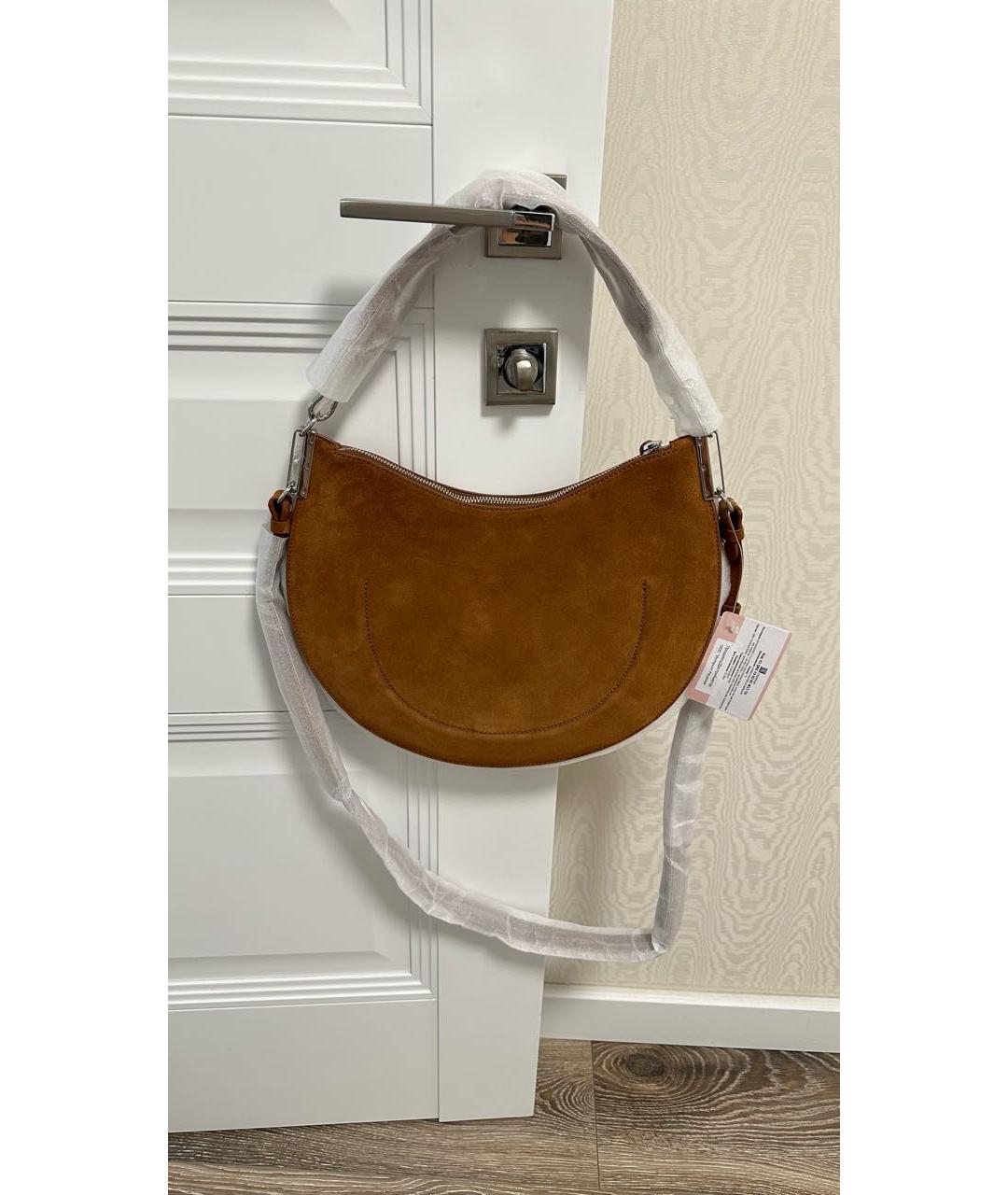 COCCINELLE Коричневая замшевая сумка через плечо, фото 3