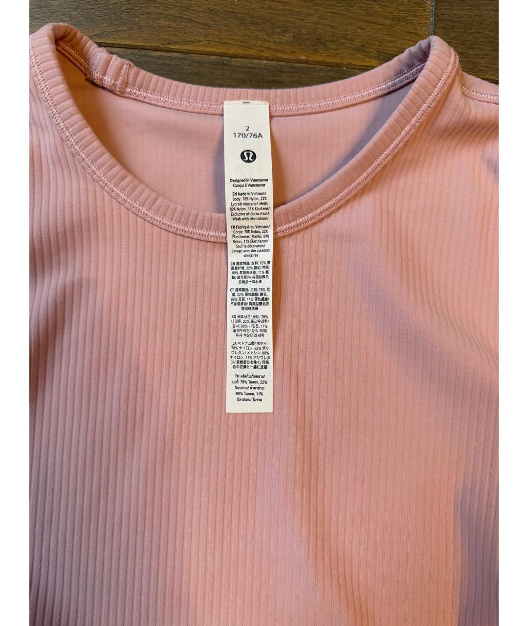 Lululemon Розовая футболка, фото 4