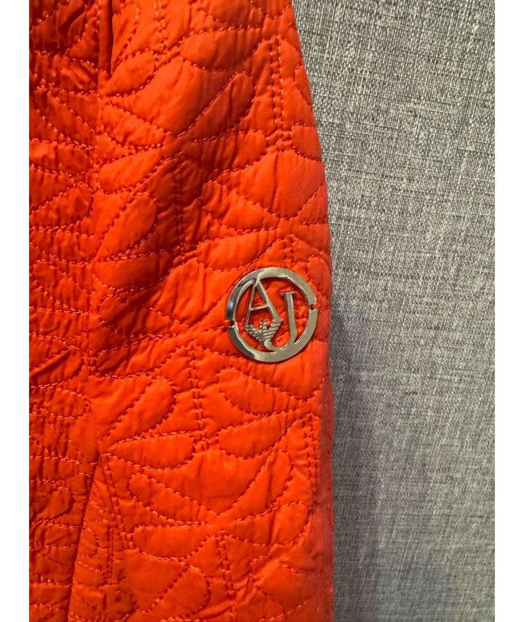 ARMANI JEANS Оранжевая полиамидовая куртка, фото 7