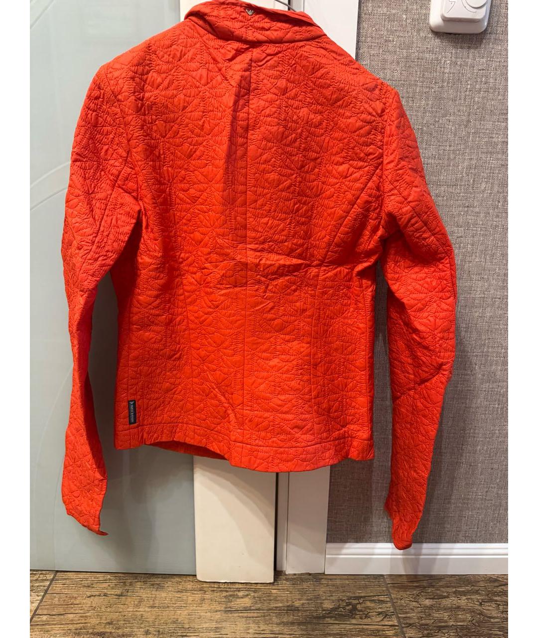 ARMANI JEANS Оранжевая полиамидовая куртка, фото 2