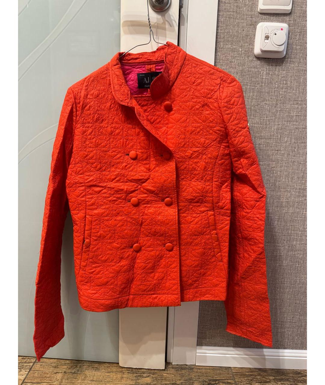 ARMANI JEANS Оранжевая полиамидовая куртка, фото 9
