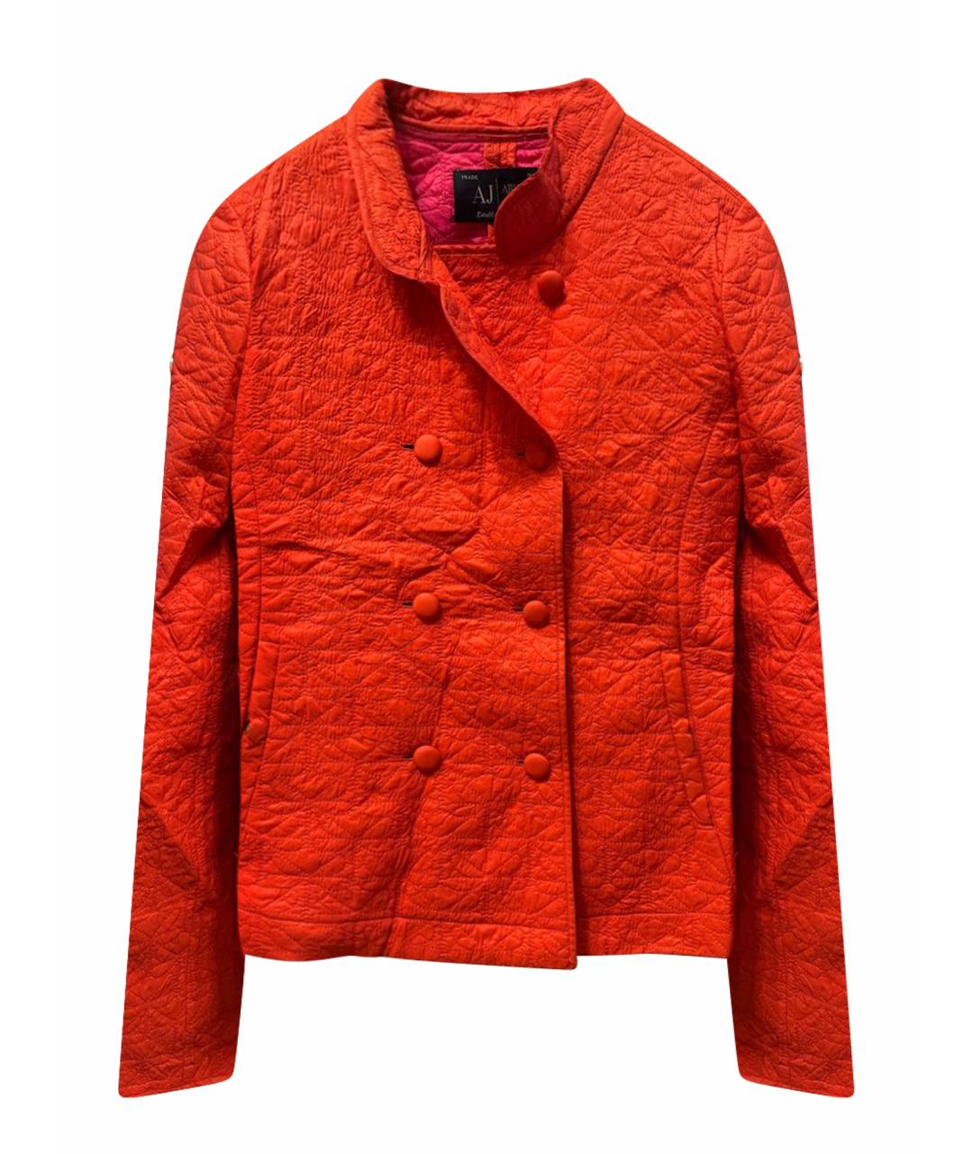 ARMANI JEANS Оранжевая полиамидовая куртка, фото 1