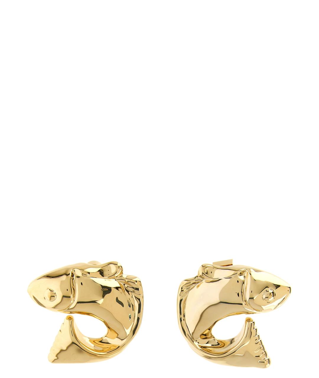 JACQUEMUS Золотые латунные серьги, фото 1