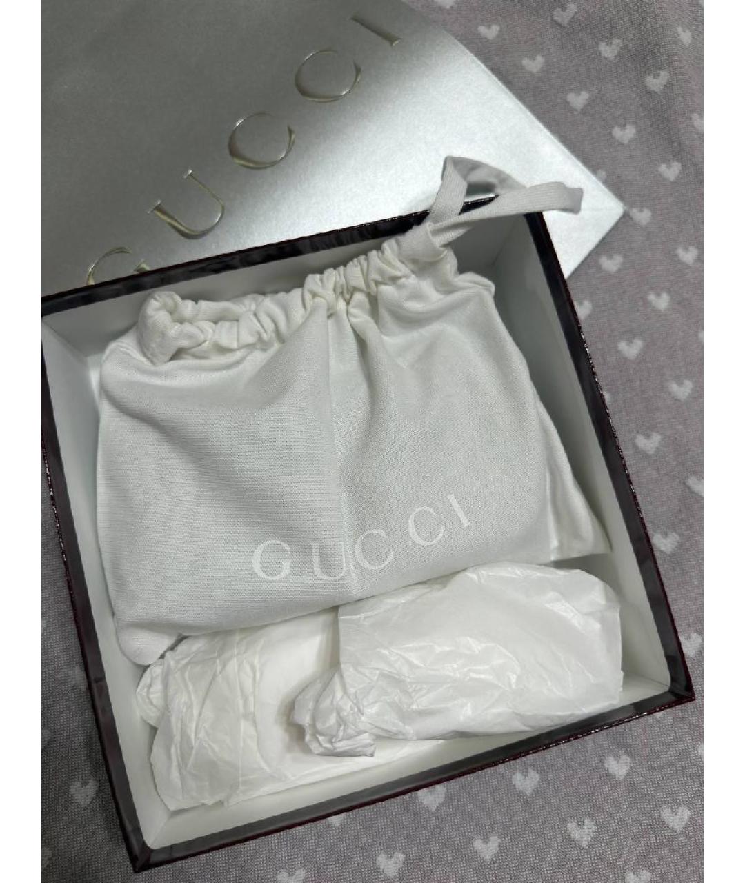 GUCCI Бордовая кожаная сумка через плечо, фото 6