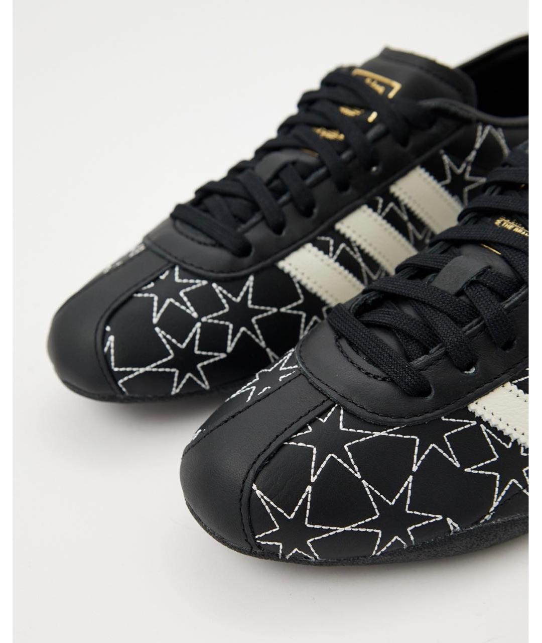 ADIDAS Черные кожаные кроссовки, фото 4