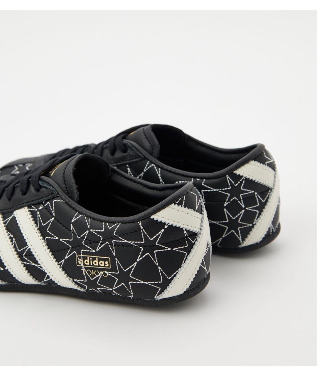 ADIDAS Черные кожаные кроссовки, фото 3