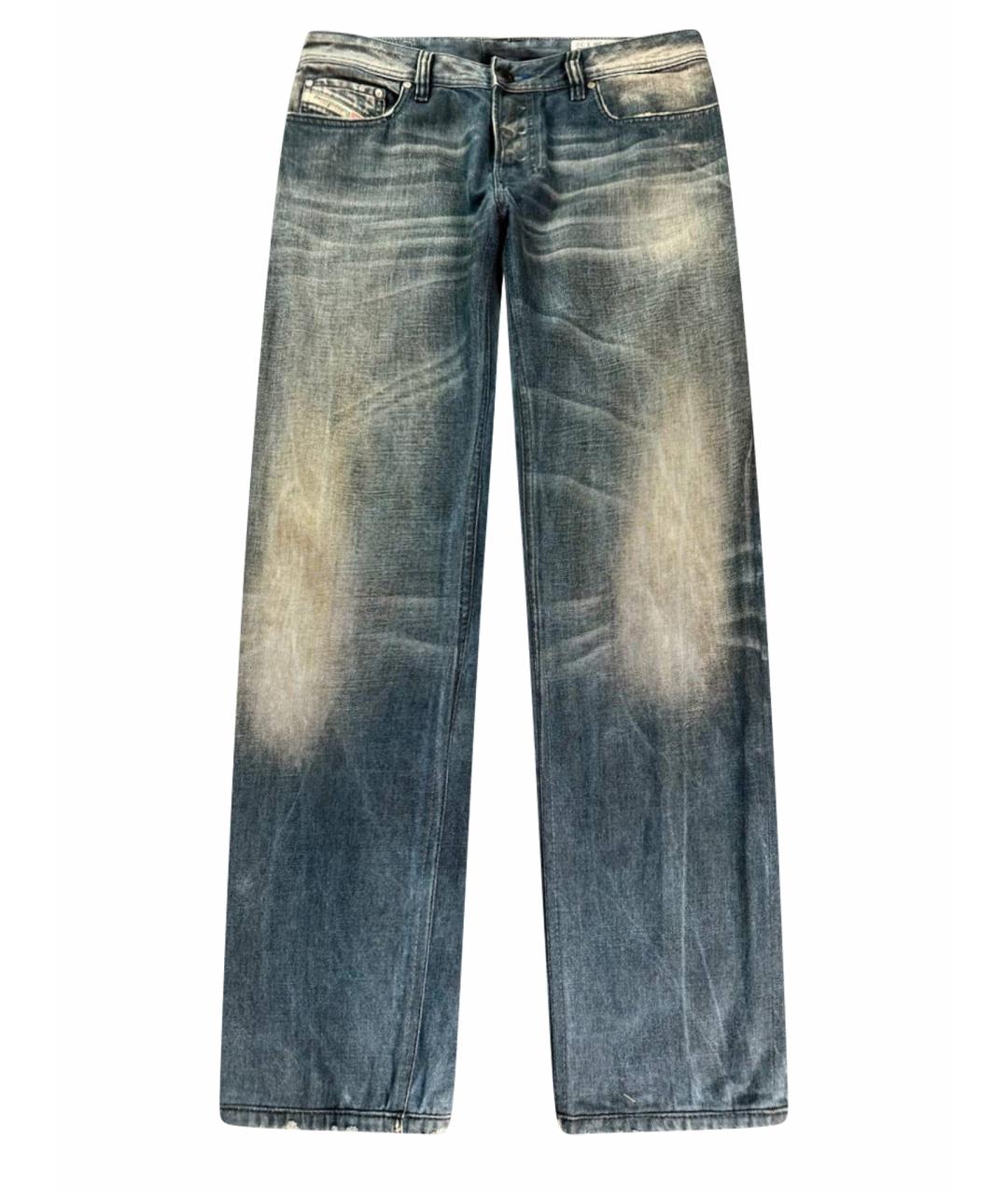 DIESEL Синие хлопковые прямые джинсы, фото 1