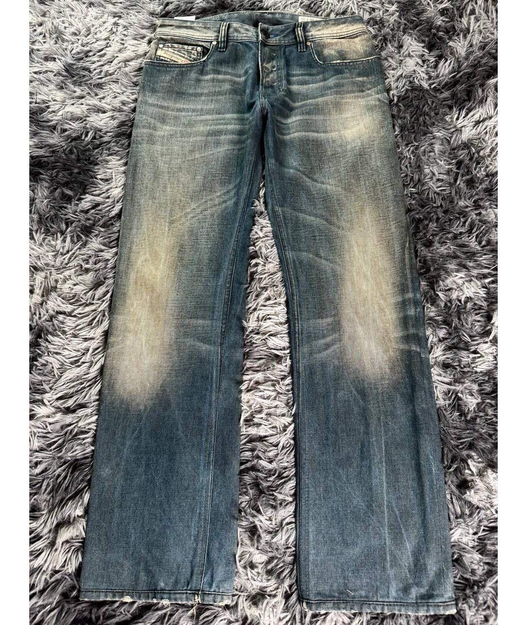 DIESEL Синие хлопковые прямые джинсы, фото 9