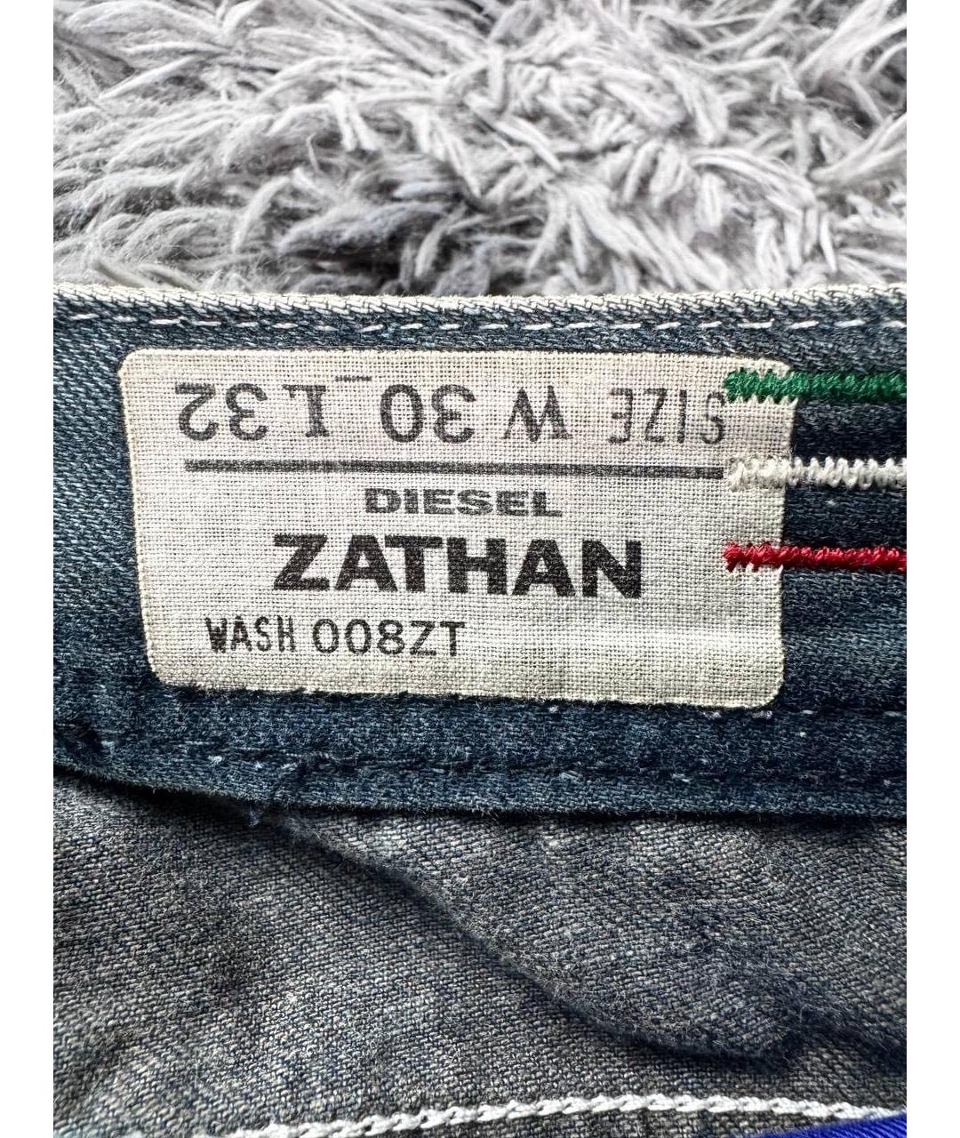 DIESEL Синие хлопковые прямые джинсы, фото 5