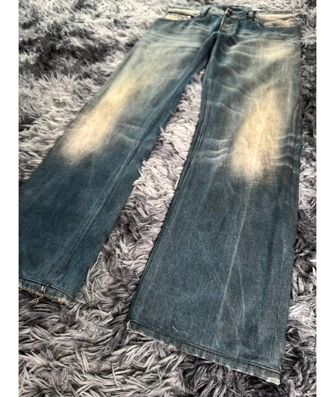 DIESEL Синие хлопковые прямые джинсы, фото 7