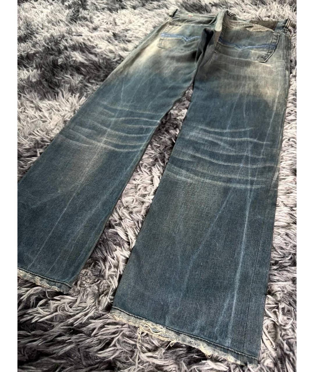 DIESEL Синие хлопковые прямые джинсы, фото 8