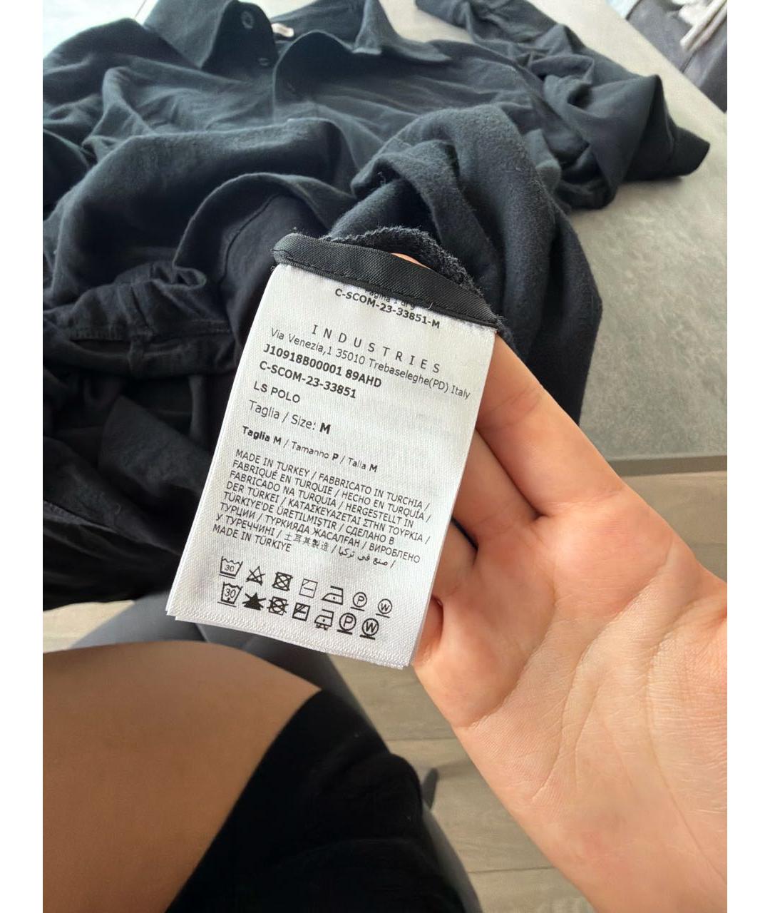 MONCLER Темно-синяя хлопковая классическая рубашка, фото 5