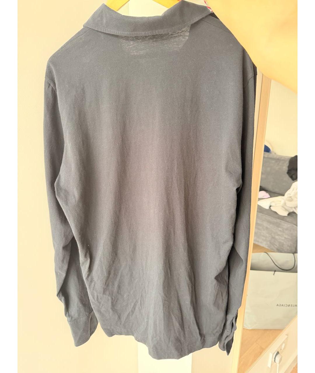 MONCLER Темно-синяя хлопковая классическая рубашка, фото 2