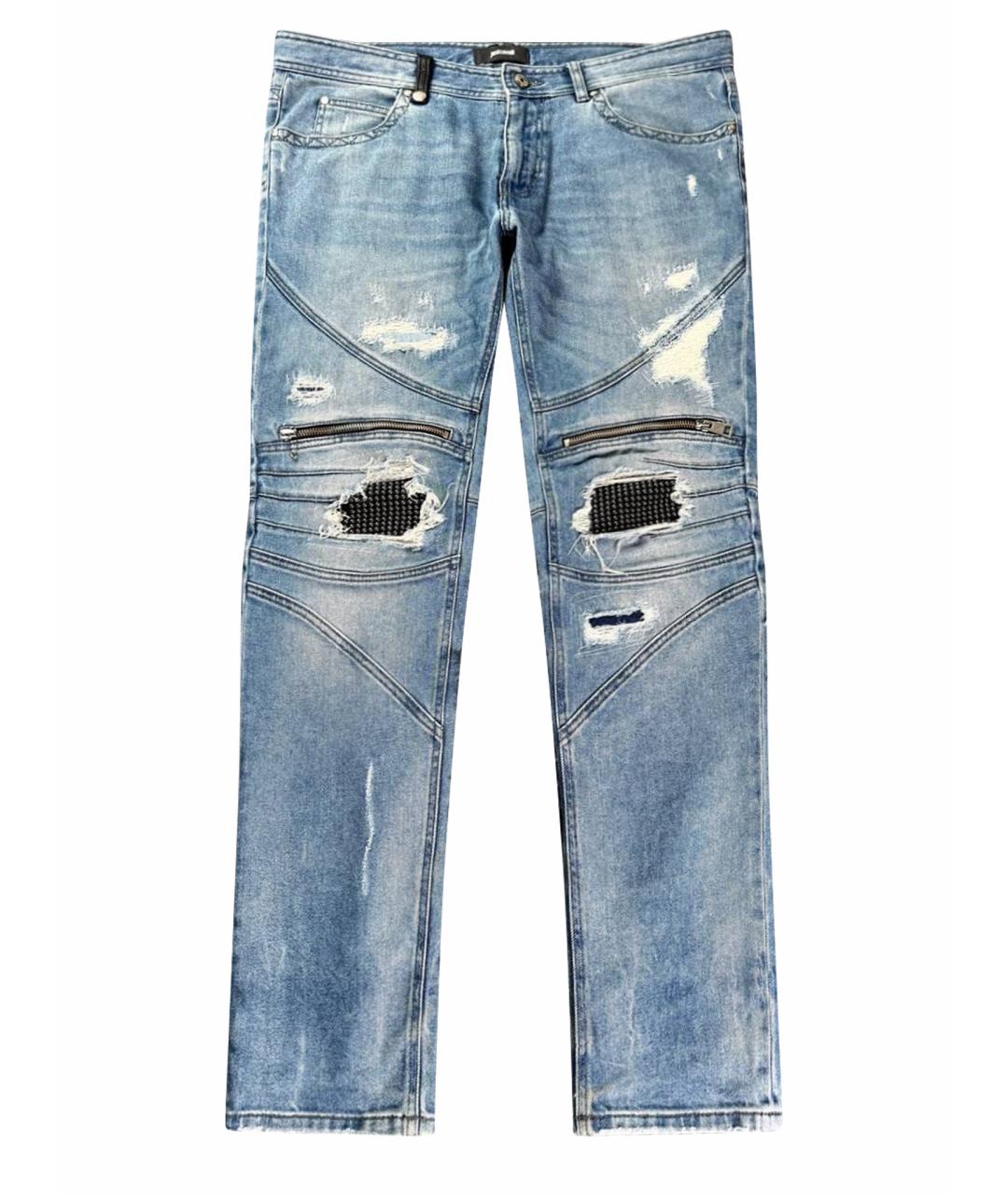 JUST CAVALLI Голубые хлопковые джинсы скинни, фото 1