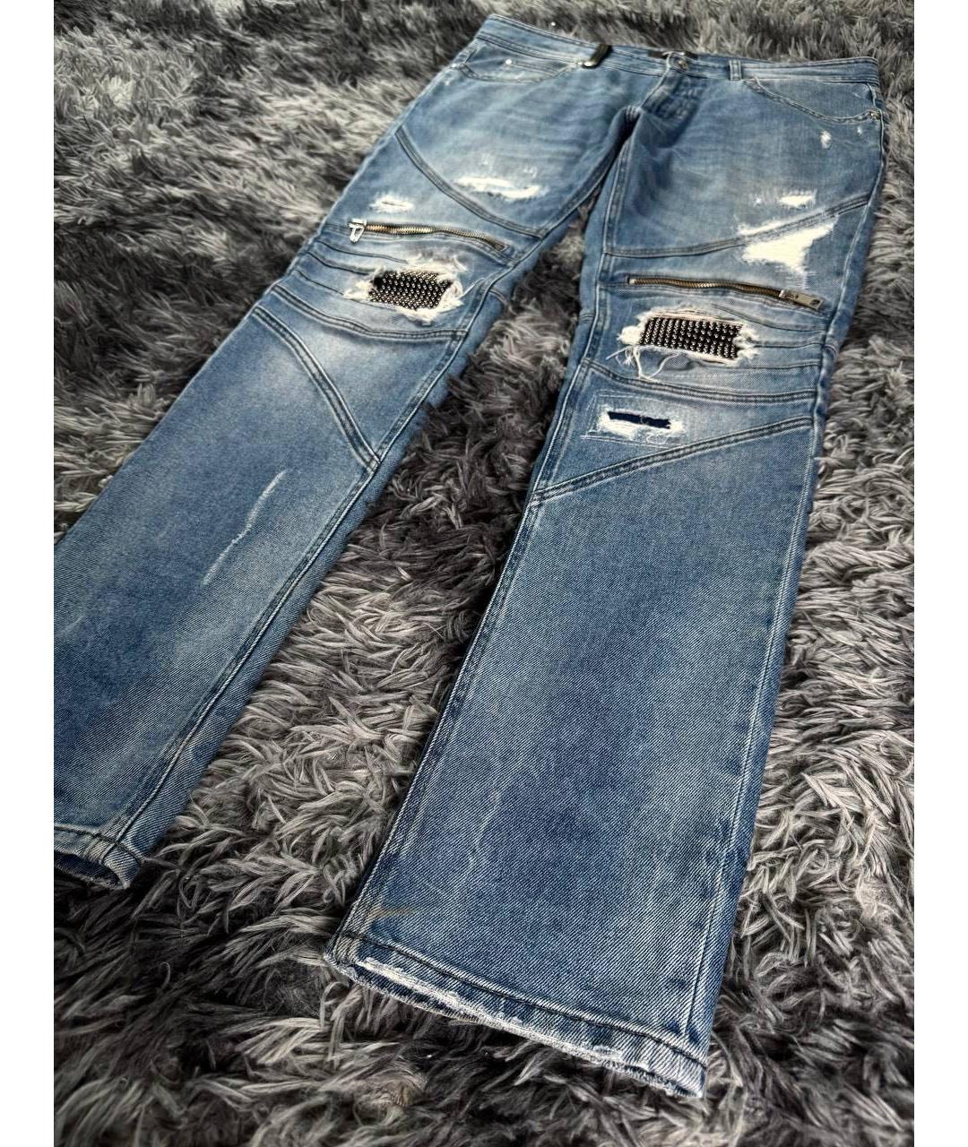 JUST CAVALLI Голубые хлопковые джинсы скинни, фото 6