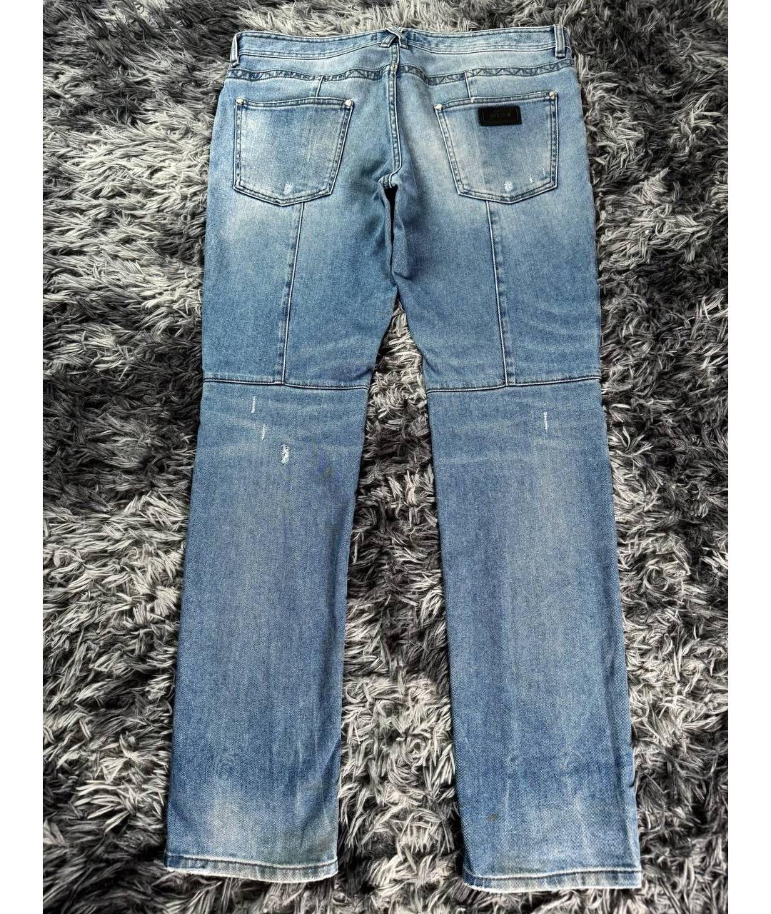 JUST CAVALLI Голубые хлопковые джинсы скинни, фото 3