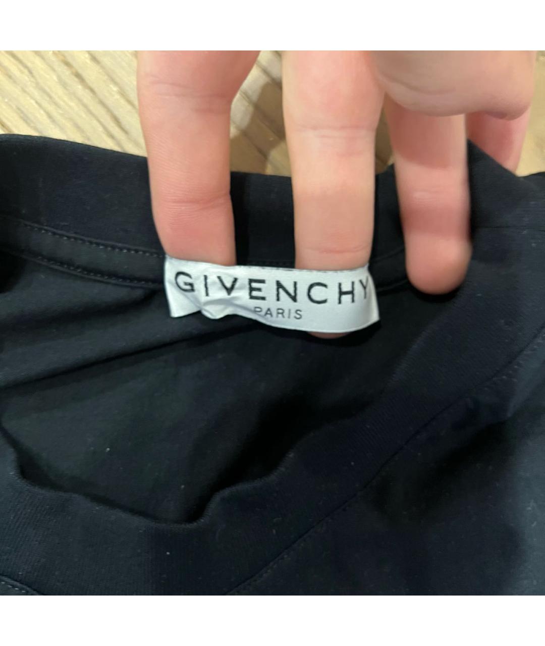 GIVENCHY Черная хлопковая футболка, фото 3