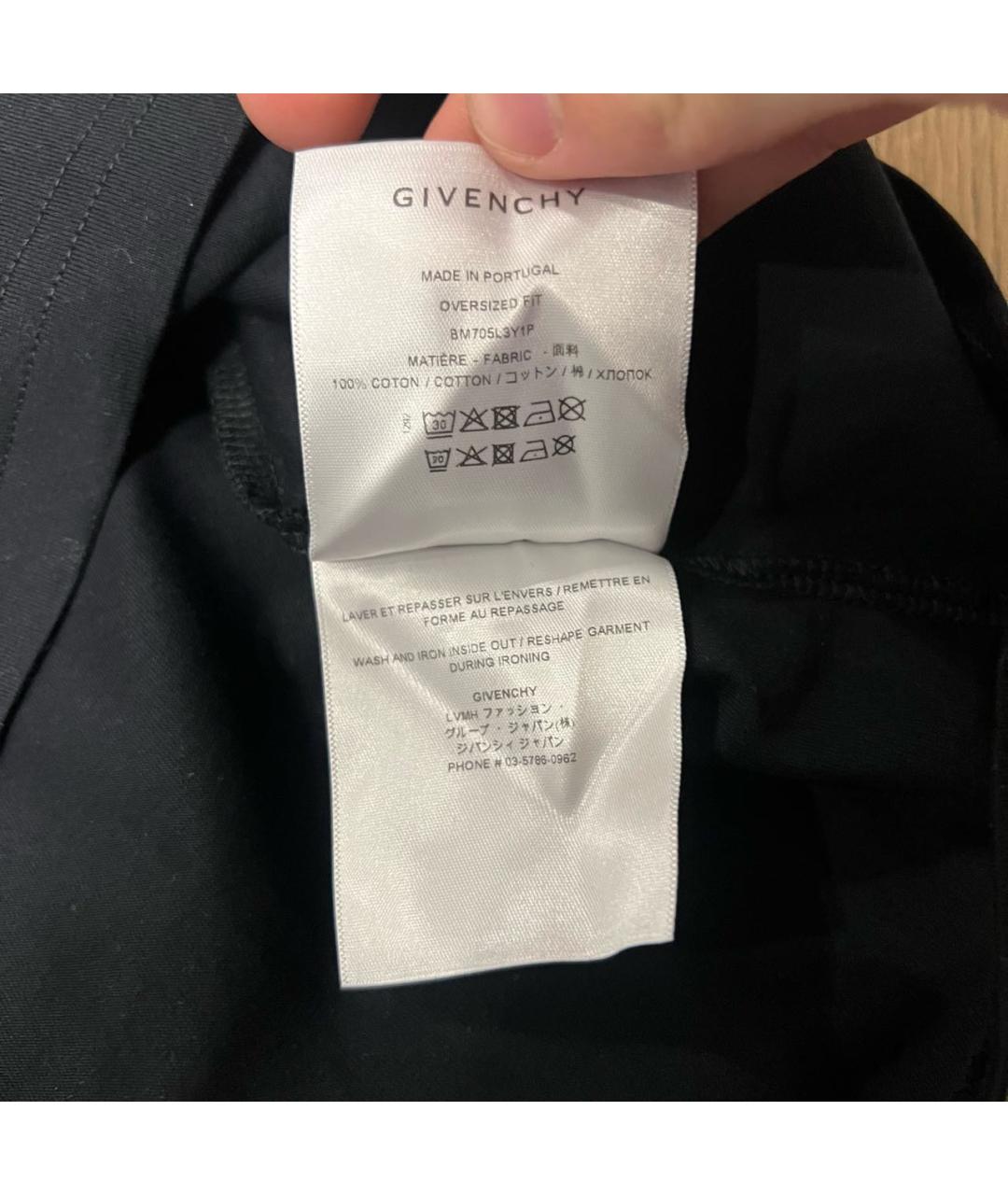 GIVENCHY Черная хлопковая футболка, фото 6