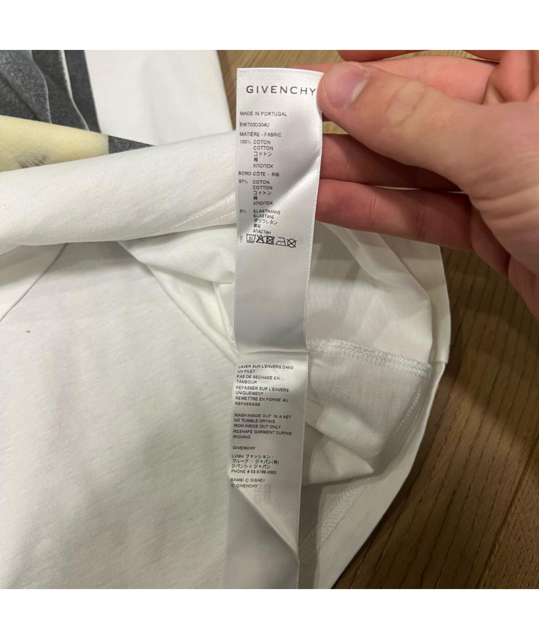 GIVENCHY Белая хлопковая футболка, фото 6