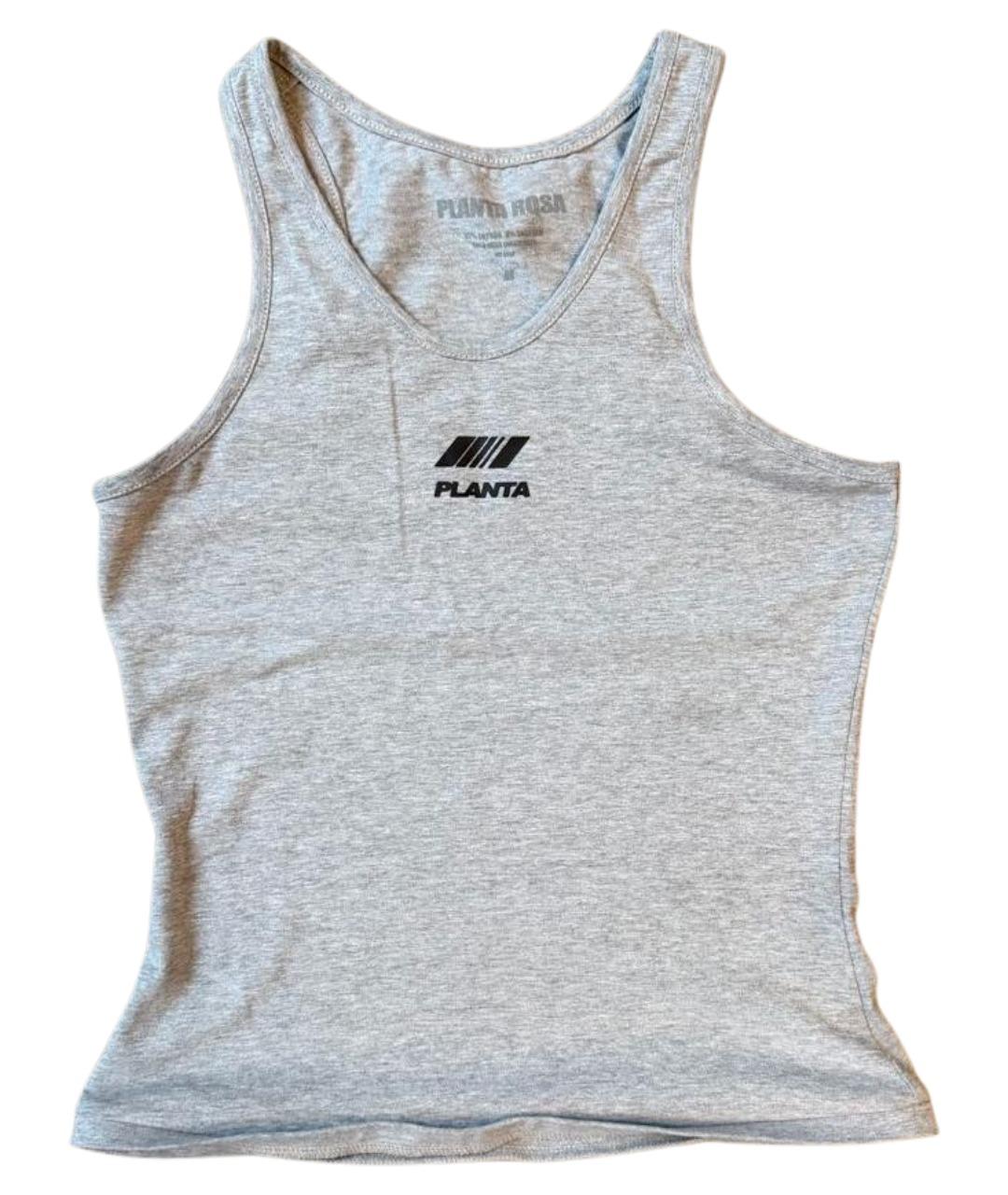 PLANTA ROSA Антрацитовая хлопковая майка, фото 1