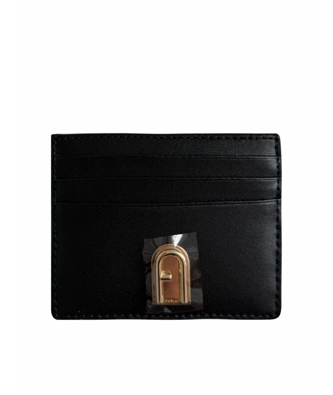 FURLA Черный кожаный кардхолдер, фото 1