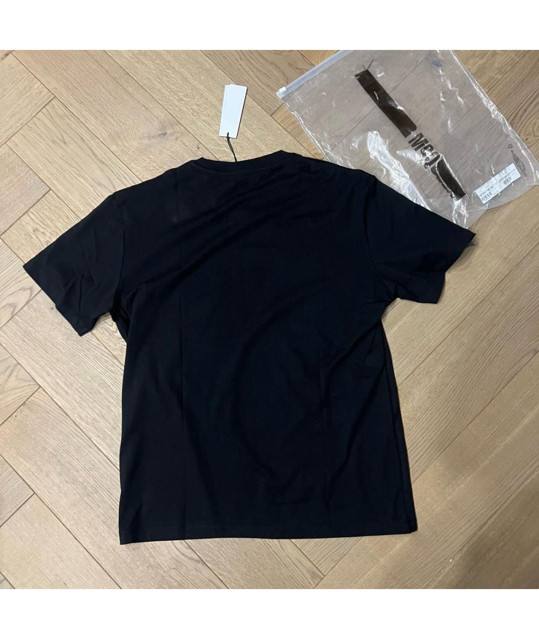 MCQ ALEXANDER MCQUEEN Черная хлопковая футболка, фото 2
