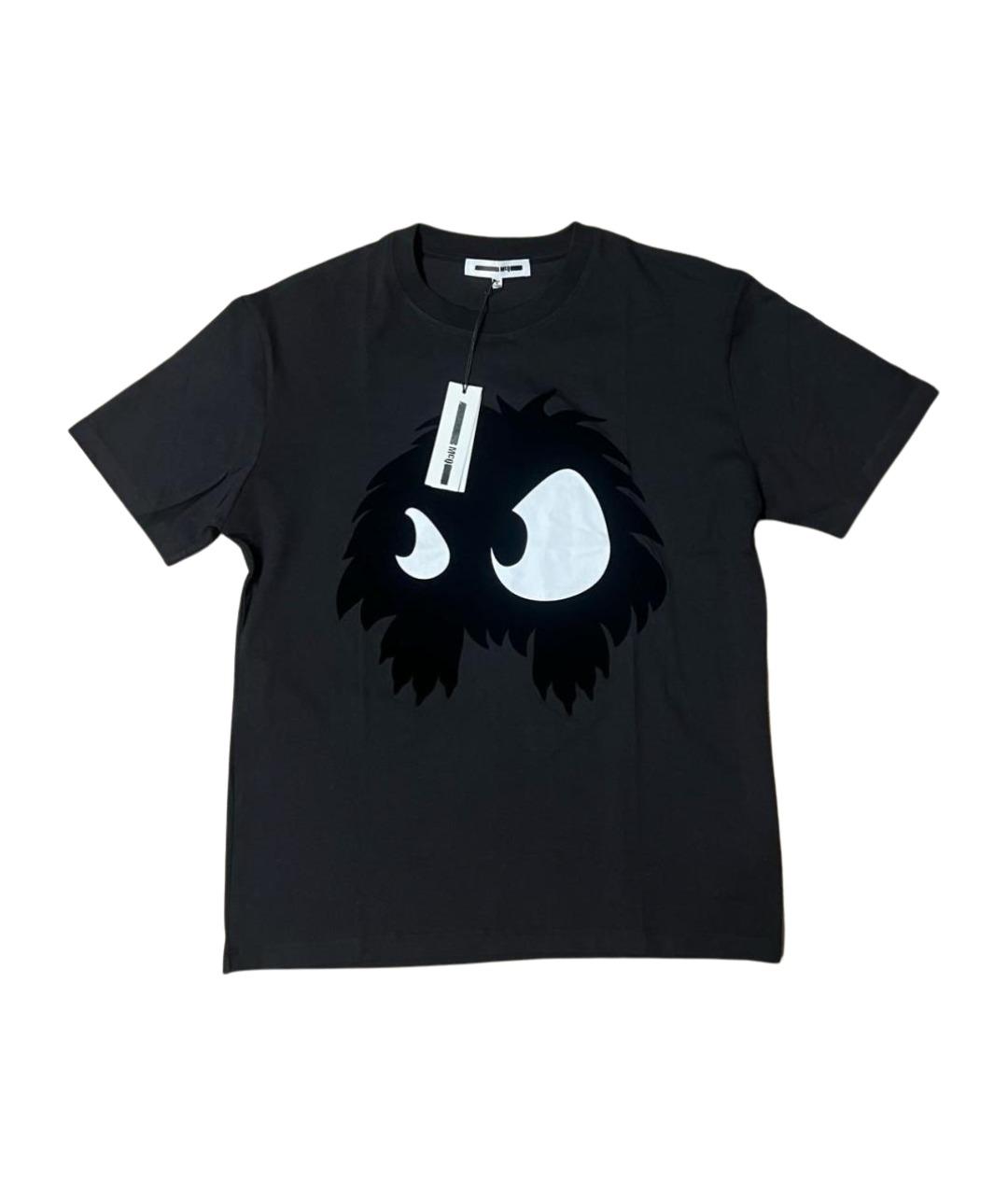 MCQ ALEXANDER MCQUEEN Черная хлопковая футболка, фото 1