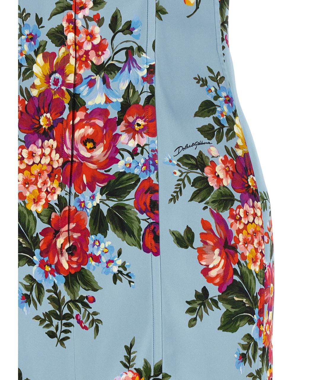 DOLCE&GABBANA Мульти вискозное повседневное платье, фото 3